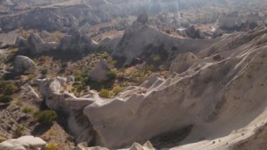 Kapadokya hava manzarası. Hindi. Goreme Ulusal Parkı