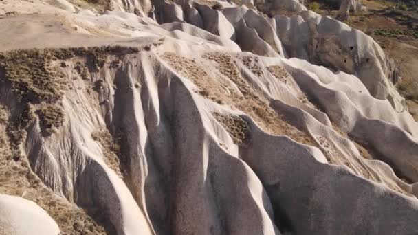 Kappadokien Landschaft Luftaufnahme. Türkei. Goreme-Nationalpark — Stockvideo