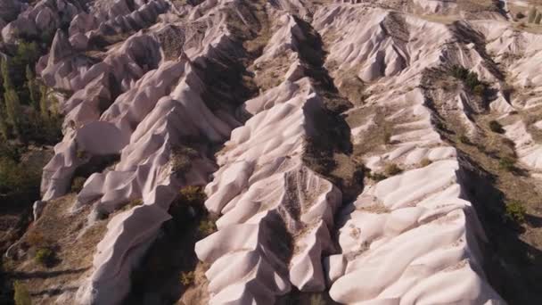 Capadocia vista aérea del paisaje. Pavo. Parque Nacional Goreme — Vídeo de stock