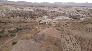 Kapadokya hava manzarası. Hindi. Goreme Ulusal Parkı