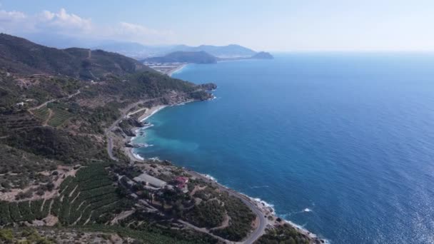 Medelhavets kust: Turkiets bergskust — Stockvideo