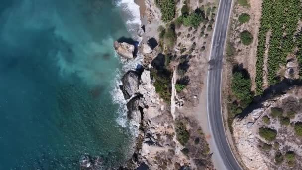 Kust van de Middellandse Zee: Turkse bergkust — Stockvideo