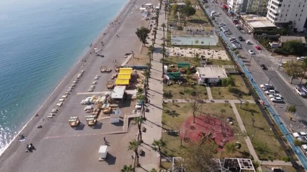 Veduta aerea di Antalya, Turchia - una località balneare. Rallentatore — Video Stock