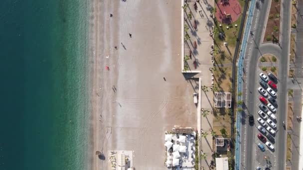 Stranden vid badorten. Turkiet. Långsamma rörelser — Stockvideo