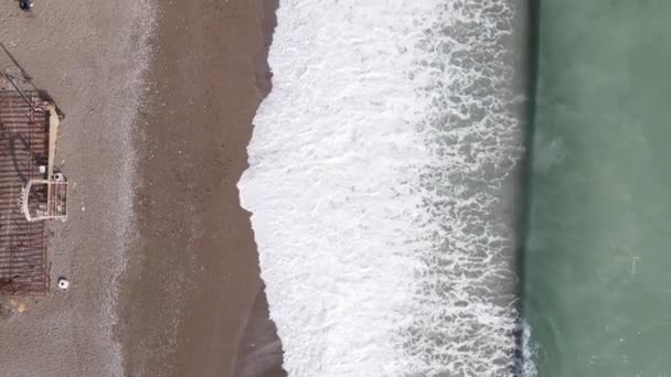 Strand im Badeort. Türkei. Zeitlupe — Stockvideo