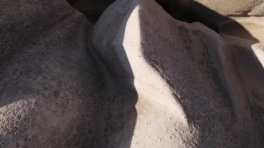 Kapadokya 'nın hava manzarası. Hindi. Goreme Ulusal Parkı. Yavaş çekim