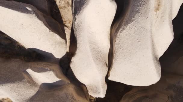 Vue aérienne du paysage de la Cappadoce. La Turquie. Parc national de Goreme. Mouvement lent — Video