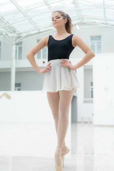 Beautiful flexible slender young girl ballerina. Ballet — Stock Photo, Image