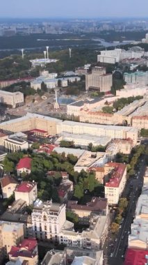 Dikey video, Ukrayna 'nın Ukrayna hava görüntüsü. Kiev