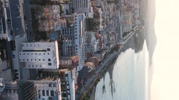 Video verticale Alanya, Turchia - località balneare. Vista aerea — Video Stock