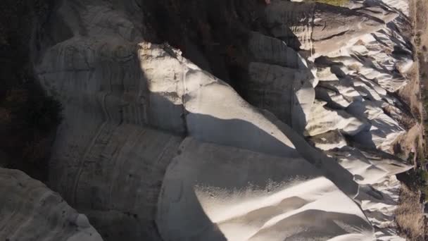 垂直视频Cappadocia景观空中视图。土耳其。Goreme国家公园 — 图库视频影像
