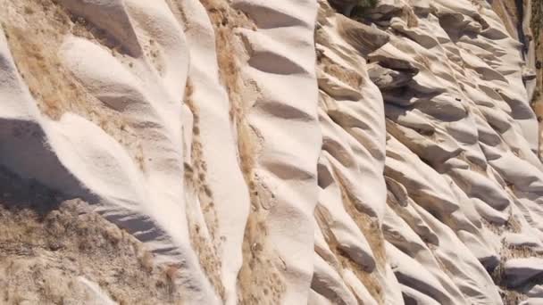 Vídeo vertical Capadócia vista aérea paisagem. A Turquia. Parque Nacional de Goreme — Vídeo de Stock