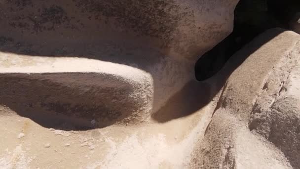 Vídeo vertical Capadócia vista aérea paisagem. A Turquia. Parque Nacional de Goreme — Vídeo de Stock