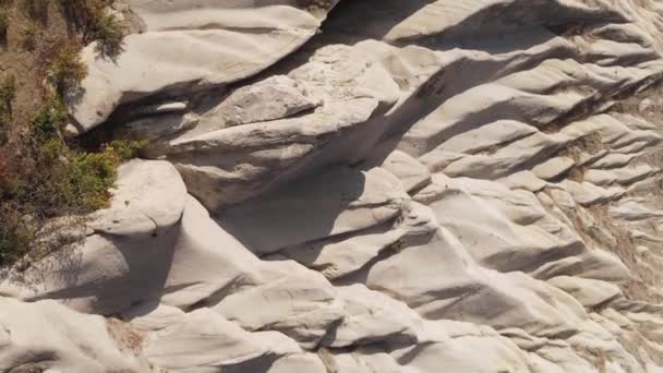 Video verticale Cappadocia paesaggio vista aerea. Tacchino. Parco nazionale di Goreme — Video Stock