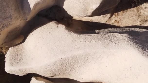 Vidéo verticale Cappadoce paysage vue aérienne. La Turquie. Parc national de Goreme — Video