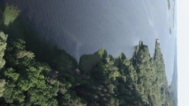 Dnipro Nehri 'nin dikey görüntüsü - Ukrayna' nın ana nehri