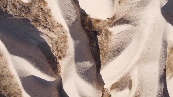 Vidéo verticale Cappadoce paysage vue aérienne. La Turquie. Parc national de Goreme — Video