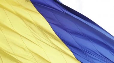 Ukrayna Ulusal Bayrağı. Hava görünümü.