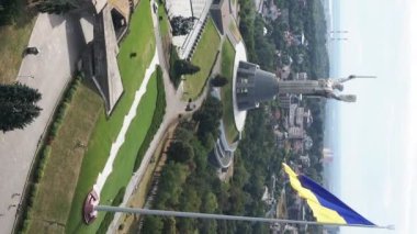 Ukrayna Ulusal Bayrağı. Hava görünümü.