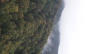 Dağlardaki sisin dikey videosu