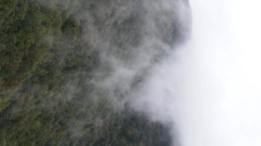 Dağlardaki sisin dikey videosu