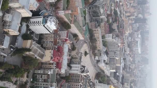 Capital de vídeo vertical de Ucrania - Kiev. Vista aérea. Kiev — Vídeos de Stock