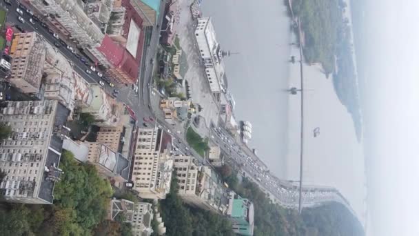 Capital de vídeo vertical da Ucrânia - Kiev. Vista aérea. Kiev — Vídeo de Stock