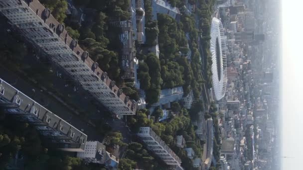 Vertical video capital of Ukraine - Kyiv. Aerial view. Kiev — Stock Video