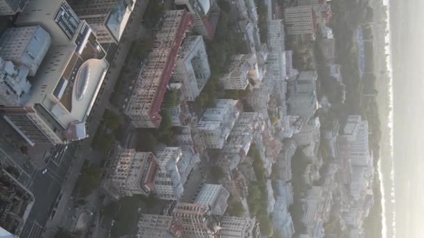 Vertical video capital of Ukraine - Kyiv. Aerial view. Kiev — Stock Video