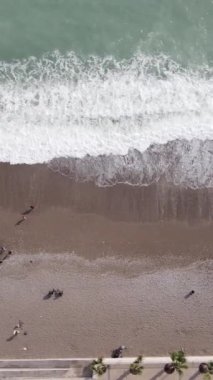 Sahildeki tatil köyünde. Hindi. Dikey video