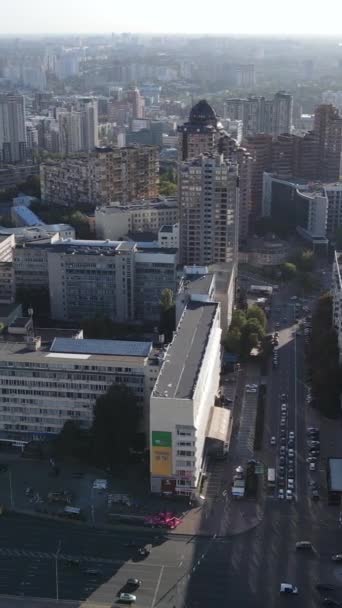 Video capitale verticale dell'Ucraina - Kiev. Vista aerea. Kiev — Video Stock