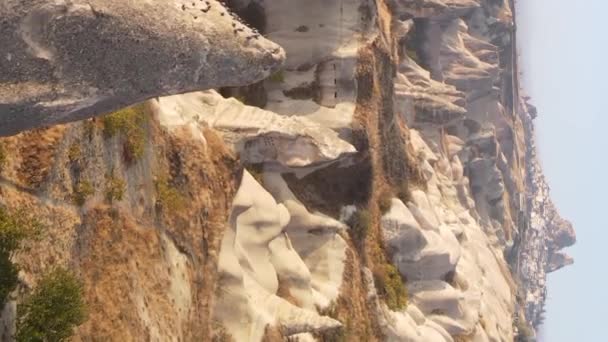 Národní park Goreme poblíž města Nevsehir. Krocan. Svislé video — Stock video