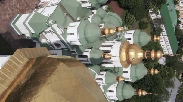 Κίεβο. Ουκρανία: Ο καθεδρικός ναός του Αγίου Σοφίας στο Κίεβο. Κάθετη βίντεο — Αρχείο Βίντεο