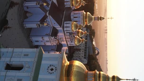 Kyiv, Ukraine: St. Michaels Golden-Domed Monastery. Vertical video — Stock Video