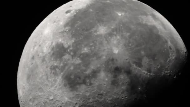 Primo piano della luna. Satellite Planet. Video verticale — Video Stock