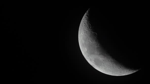 Gros plan sur la lune. Le satellite planétaire. Vidéo verticale — Video