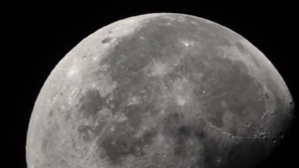 Primo piano della luna. Satellite Planet. Video verticale — Video Stock