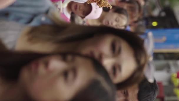 A crowd of people on the streets of the city. Beijing. China. Vertical video — Stock Video