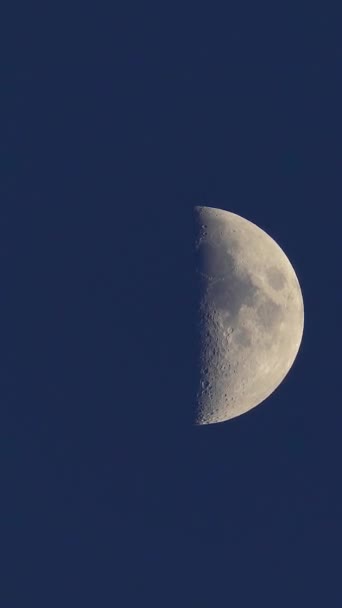 Primer plano de la Luna. Planeta satélite. Vídeo vertical — Vídeos de Stock