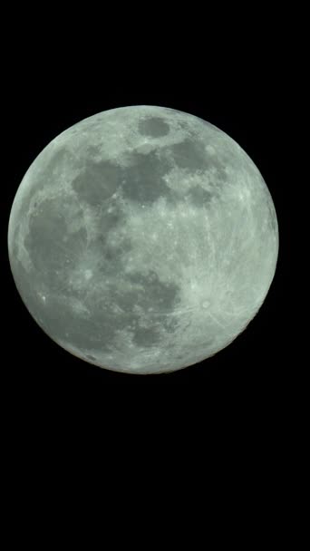 Um grande plano lunar. Planeta satélite. Vídeo vertical — Vídeo de Stock