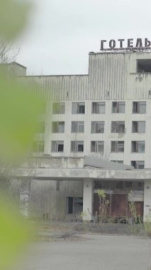 Çernobil Yasak Bölge. Pripyat. Dikey video