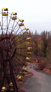 Çernobil Yasak Bölge. Pripyat. Dikey video