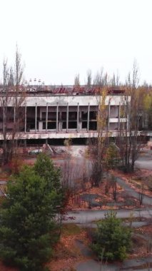 Çernobil Yasak Bölge. Pripyat. Dikey video
