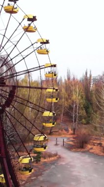 Çernobil Yasak Bölge. Pripyat. Dikey video