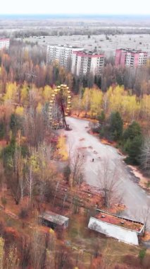 Çernobil Yasak Bölge. Pripyat. Dikey video