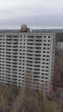 Çernobil Yasak Bölge. Pripyat. Dikey video