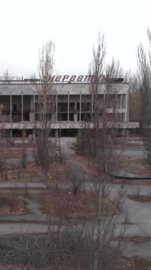 Çernobil Yasak Bölge. Pripyat. Dikey video
