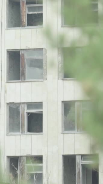 Ζώνη αποκλεισμού Τσερνόμπιλ. Πριπιάτ. Κάθετη βίντεο — Αρχείο Βίντεο
