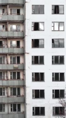 Çernobil Yasak Bölge. Pripyat. Dikey video