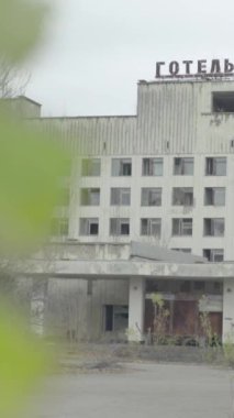 Çernobil Yasak Bölge. Pripyat. Dikey video